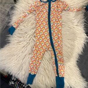 Little Sleepies Colorful Rainbow Footie